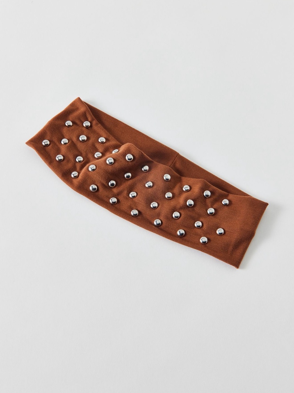 Urban Outfitters Rust Brown Studded Stretch Headband
